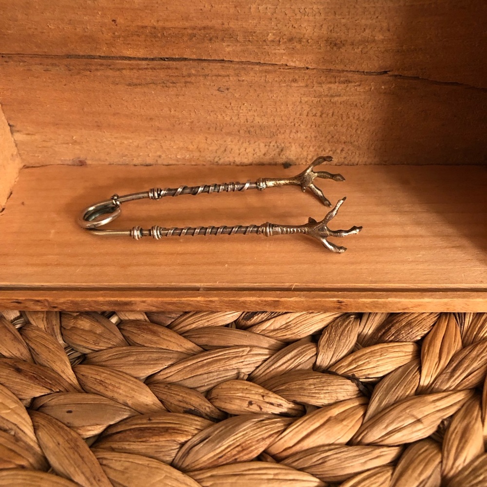 Sterling Antique Bird Claw Sugar Tongs - Picture 2 of 5